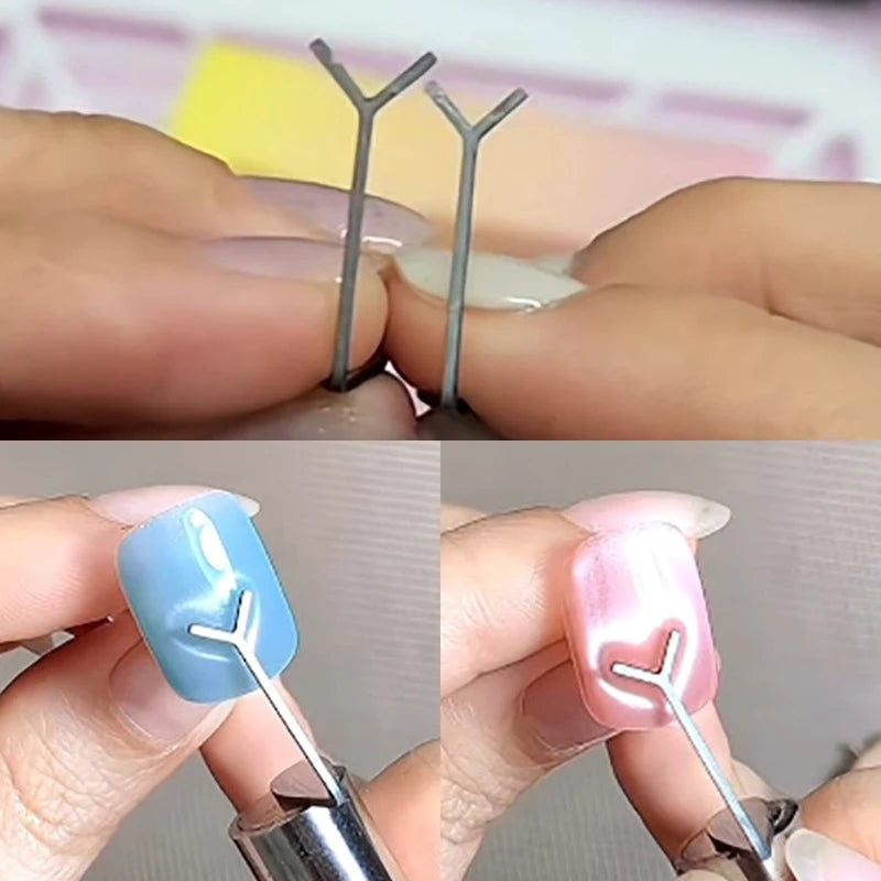 Love Cat's Eye New Nail Tool Special Y-shape Clip Magnet Wire Magnet Stick Bar Combination Magnetic Nail Art Accessories Tools HIP