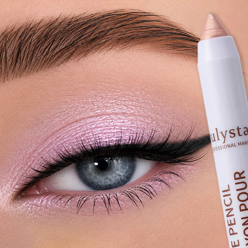 Pearly Eyeshadow Highlighter Stick Pencil Waterproof Glitter Matte High Pigment Eyelid Under Crease Eye Shadow Painted Makeup HIP A09