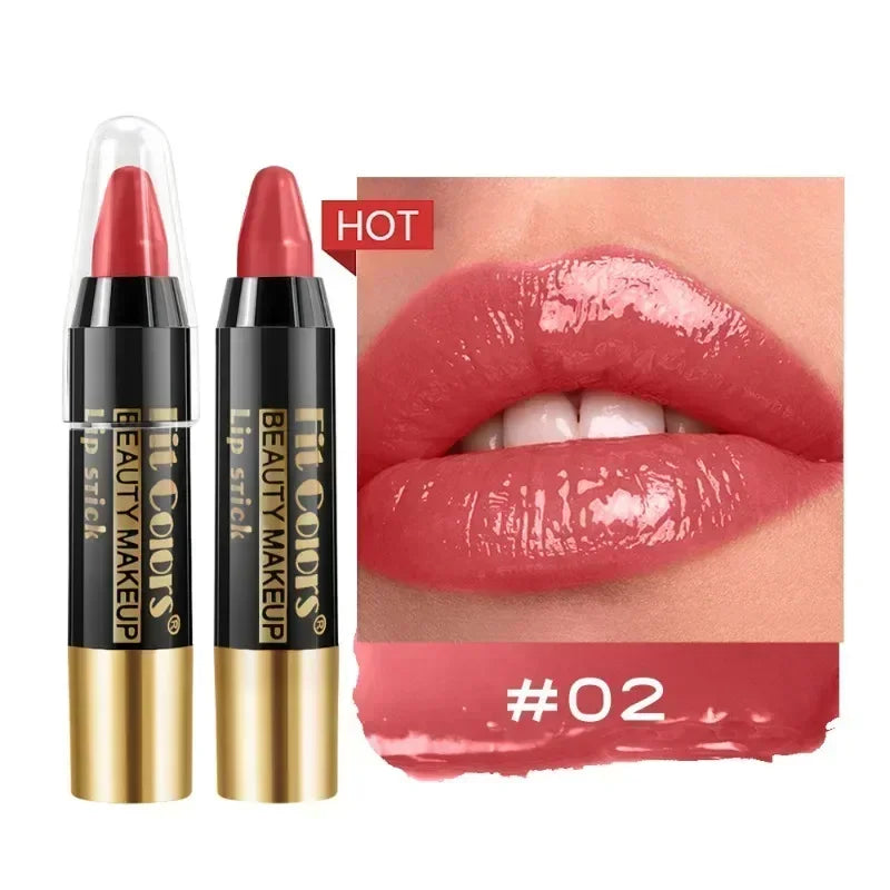 Mirror Moisturizing Crayon Lip Gloss Stick Lasting Waterproof Matte Lipstick Non Stick Cup Jelly Tint Lip Balm Liner Pen Makeup HIP 02 Mirror