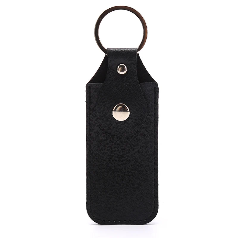 PU Leather USB Flash Drive Case Bag with Key Ring USB Drive Case HIP Black
