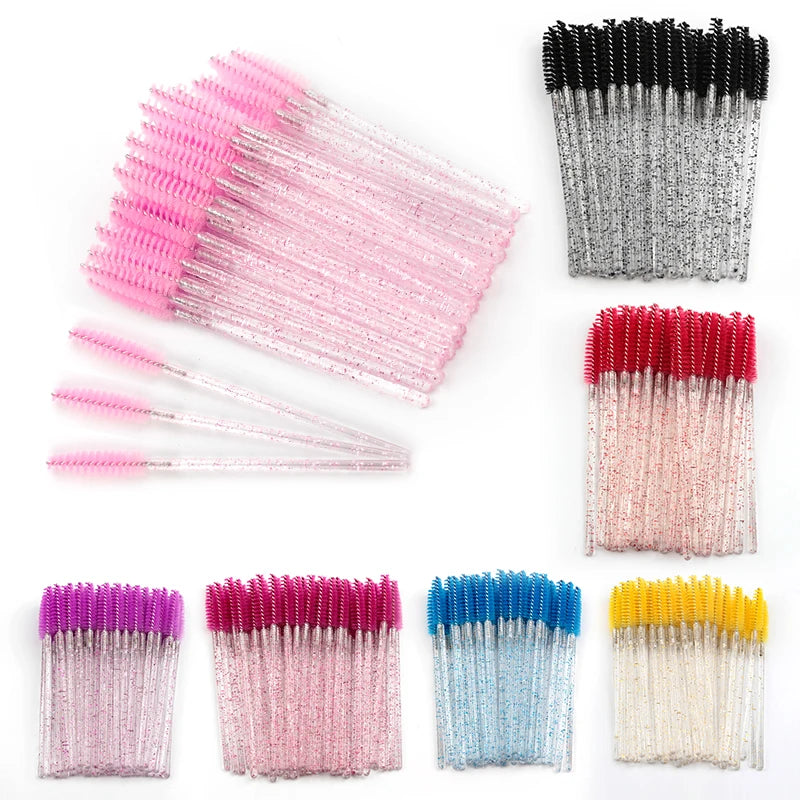 5/50 Pcs Eye Lash Brushes Eyebrow Brush False Eyelashes Extension Tools Mascara Wands Applicator Spoolers Lashes Cosmetic Tool HIP