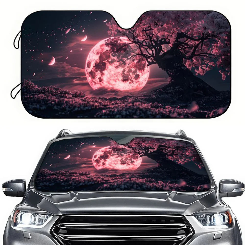 Cherry Blossom Car Sunshade – Anti-UV Cooling Visor for Sedan Car Sun Visor HIP M