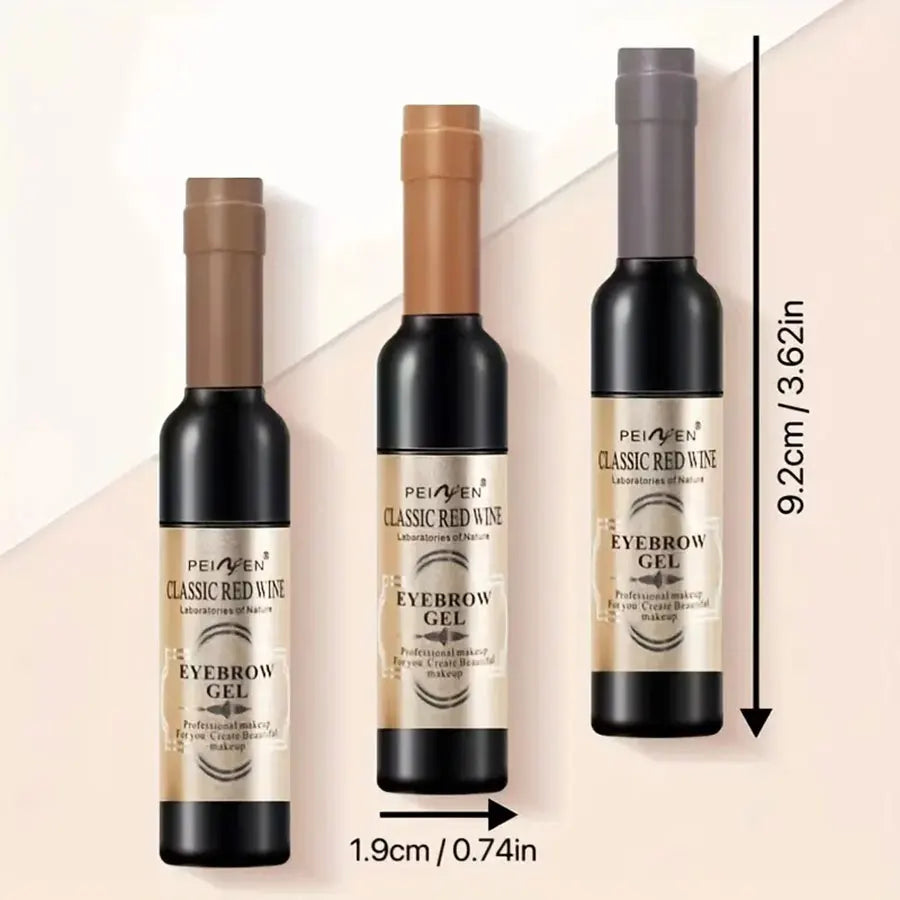 Red Wine Bottle Eyebrow Tattoo Gel Tinted, Waterproof Tear Off FilmForming Eyebrow Pomade, Long-lasting Eyebrow Dye Cream Makeup HIP