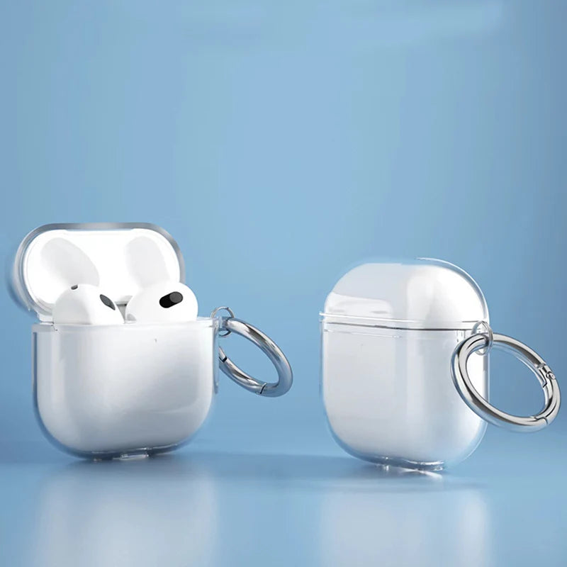Clear TPU Case for AirPods 4 with Keychain | Protective Cover Earphone Case HIP