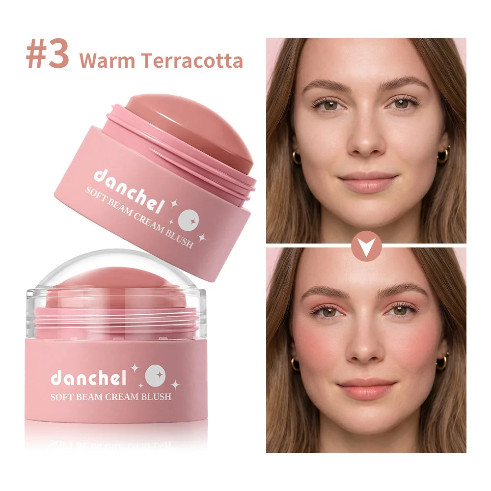 Natural Looking Matte Blush Stick Soft Cream Blush Balm Waterproof Long Lasting Hydrating Lightweight Blendable Cheek Cosmetics HIP