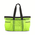 Extra Large Mesh Beach Bag – Multi-Pocket Tote for Gym & Travel Mesh Tote Bag HIP C799-Green