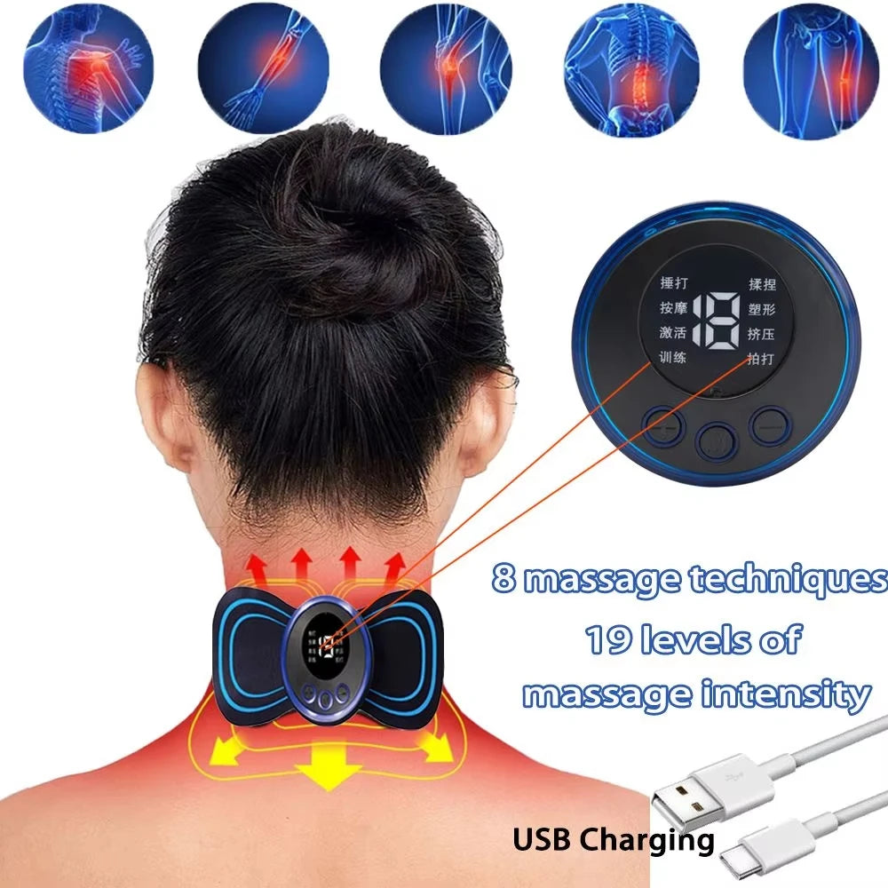 EMS Electric Neck & Body Massager – 8 Modes, 19 Levels EMS Body Massager HIP