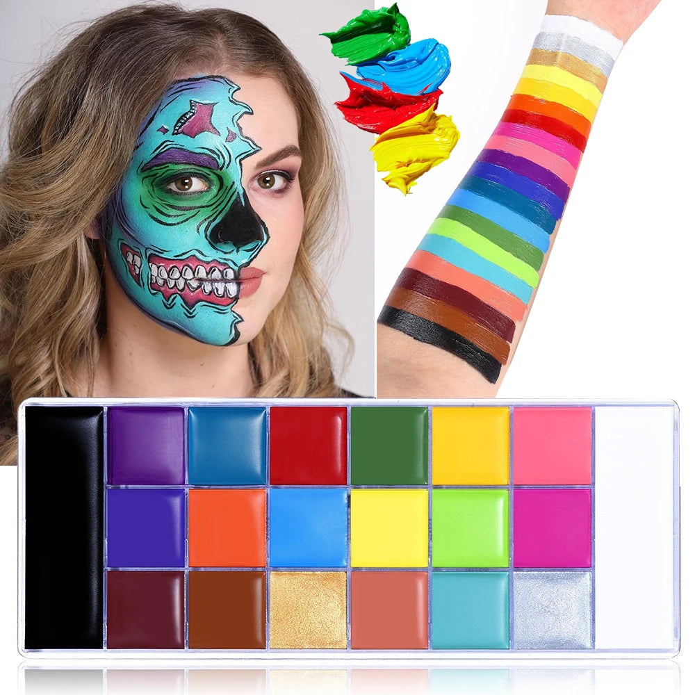 UCANBE Athena 20-Color Face & Body Paint Palette | 168g Pro Kit Face & Body Paint HIP