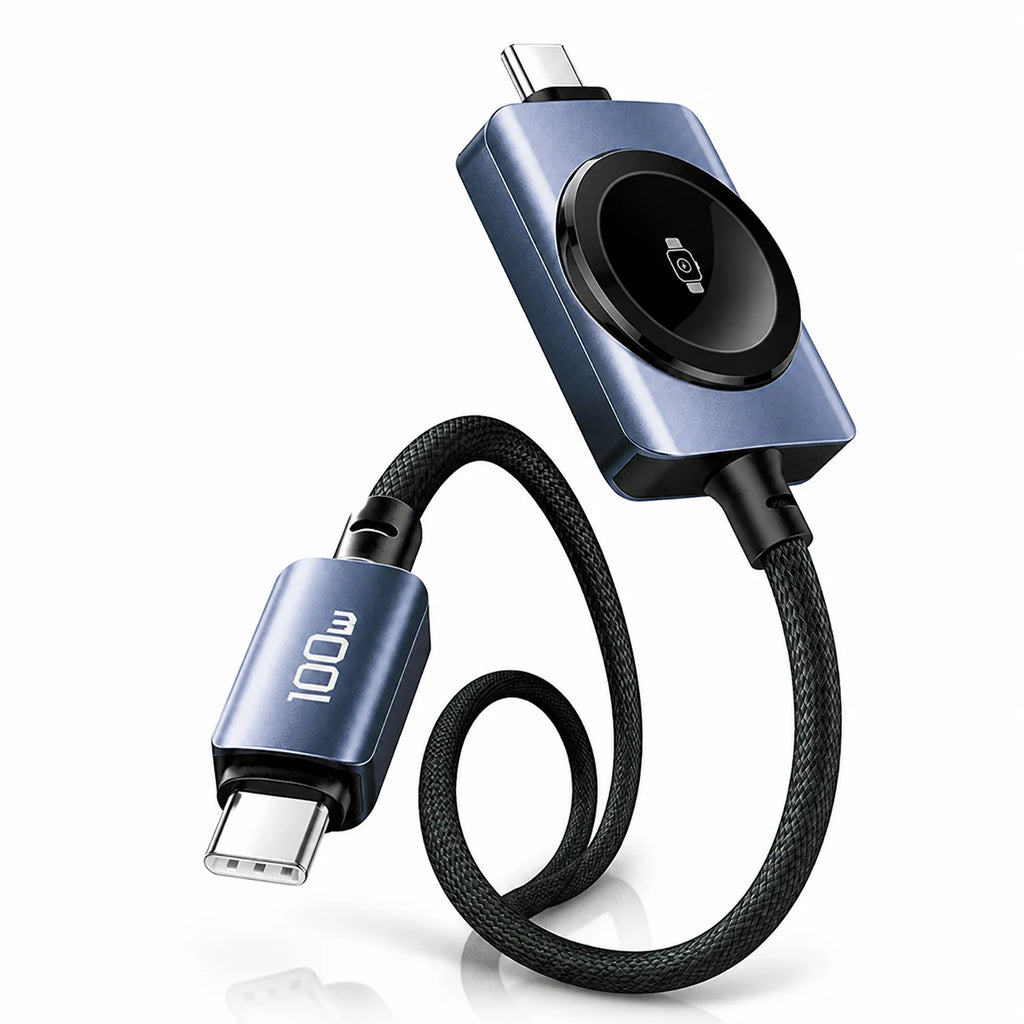 2-in-1 Fast Charger Cable & Magnetic Watch Charger Type-C Charging Cable HIP
