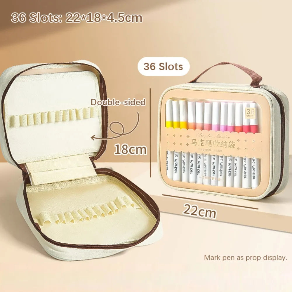 Large Capacity Marker Pen Storage Bag – 24 to 120 Slots Marker Pen Storage Bag HIP 36 Slots