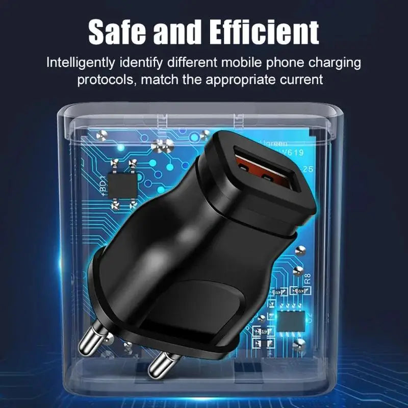 5V/1A Universal USB Wall Charger – US & EU Travel Adapter USB Wall Charger HIP