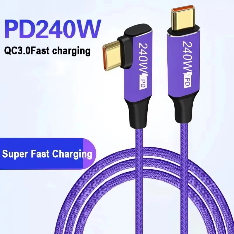 240W USB-C to USB-C Cable PD3.1 Fast Charging – 5A 48V USB-C Charging Cable HIP