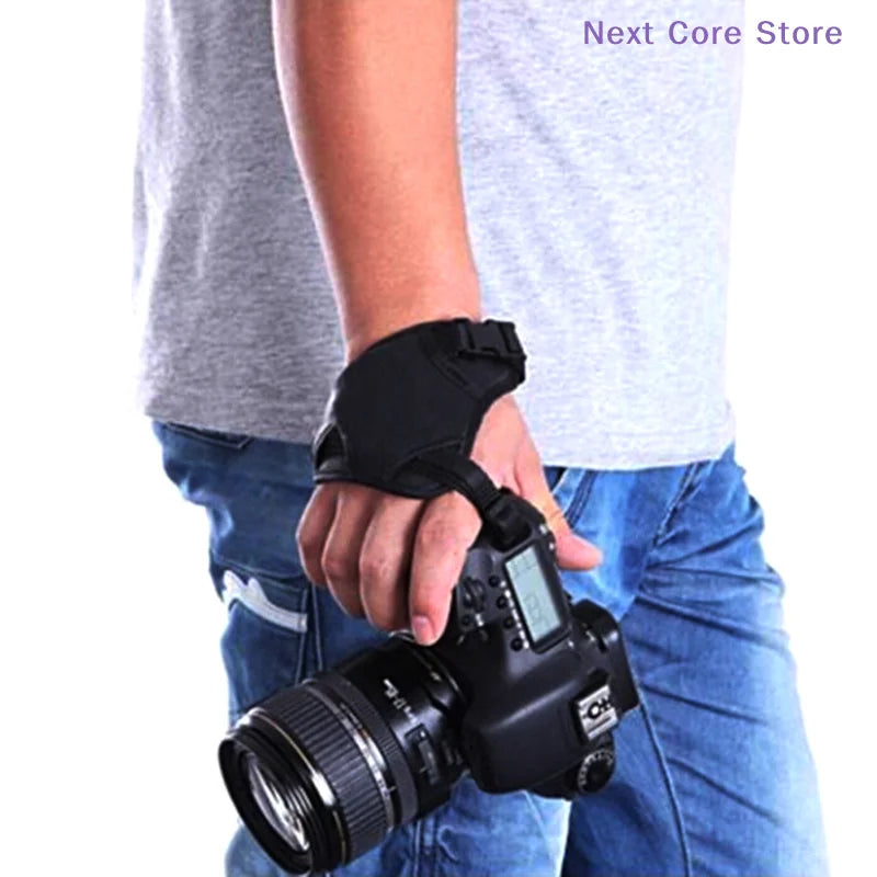 Black PU Leather Camera Hand Grip Wrist Strap – Universal Camera Wrist Strap HIP
