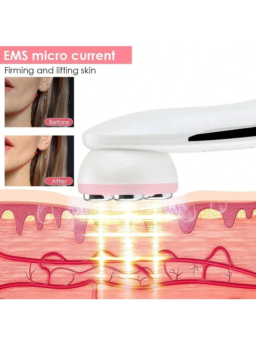 Mini LED Facial Rejuvenation Wand – Rechargeable Beauty Device LED Facial Beauty Wand HIP
