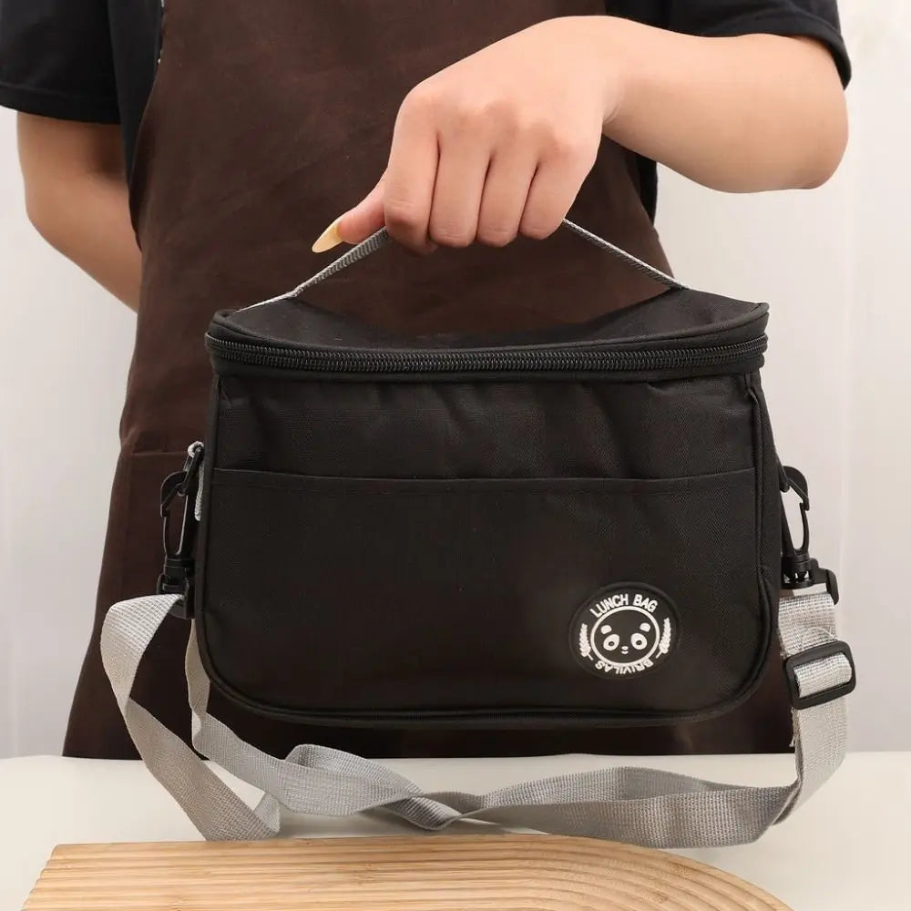 Large Insulated Lunch Bag Double Layer Oxford Cloth & Strap Insulated Lunch Bag HIP
