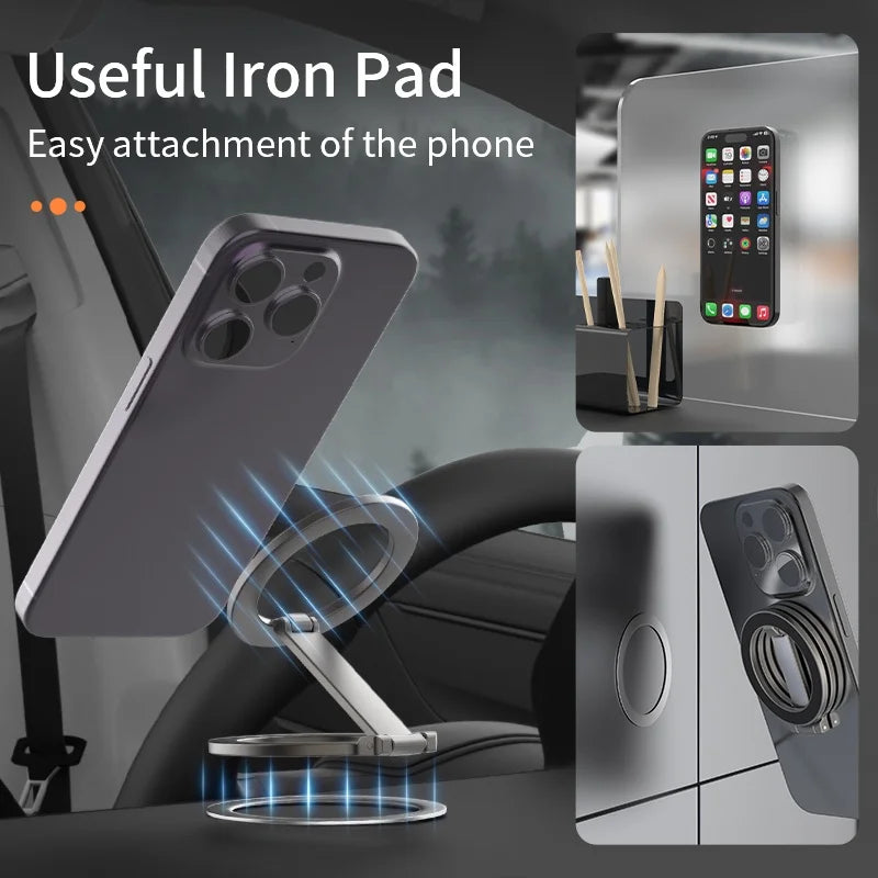 MagSafe iPhone 16 Magnetic Ring Stand & Foldable Grip Bracket Phone Ring Stand HIP