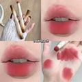 1PCS Velvet Matte Lip Glaze, Durable Cream Lipstick, Fadeless Velvet, Multicolor Makeup (Brown, Peach, Pink, Red) with Sponge Ap HIP Color04