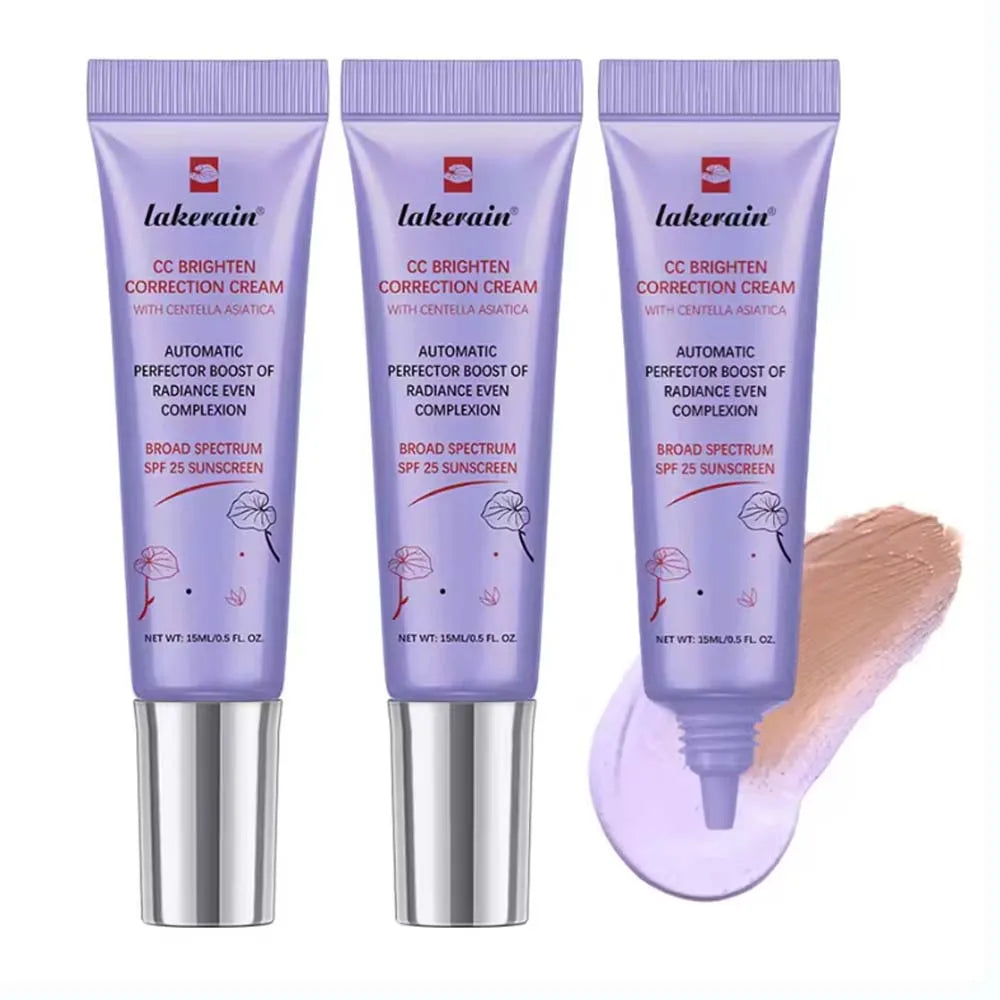 CC Cream Color Changing Liquid Foundation Centella Korean High Coverage Foundation Foundation Cream for Face Base Makeup HIP 3pcs 1