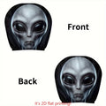 Gray Alien Car Headrest Covers Set of 2 | All-Weather Polyester Car Headrest Covers HIP 1