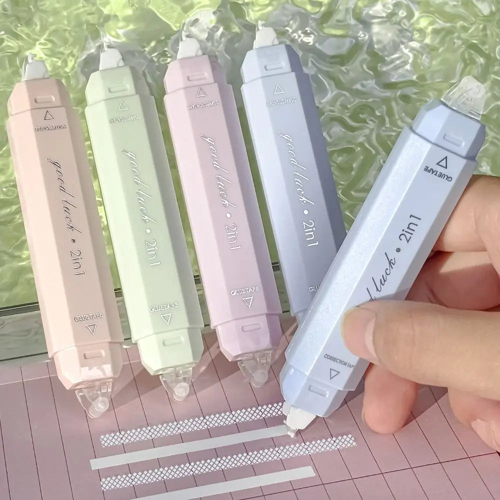 4-Pack 2-in-1 Gradient Correction Tape & Dot Glue Pens Correction Tape Set HIP