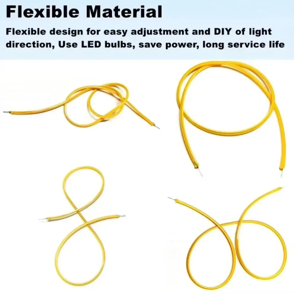 5-Pack Flexible LED COB Filament 3V Edison DIY Decor Bulb LED Filament Strip HIP