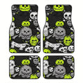 Halloween Car Floor Mats – Green & Black Set of 4 Sedans Car Floor Mats HIP black One Size