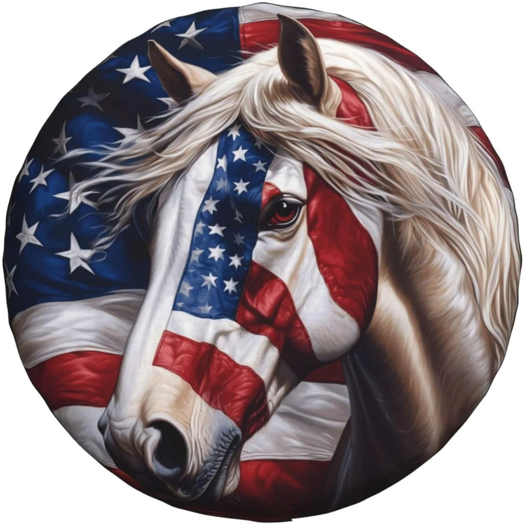 American Flag Spare Tire Cover 17" – RV, Truck & Trailer Spare Tire Cover HIP 1 16in
