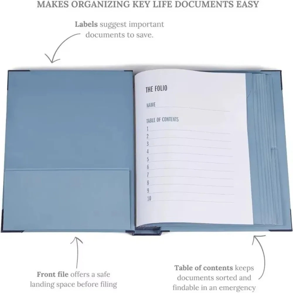 Large Capacity Multi-Pocket Document Organizer Binder | File Folder Document Organizer Binder HIP