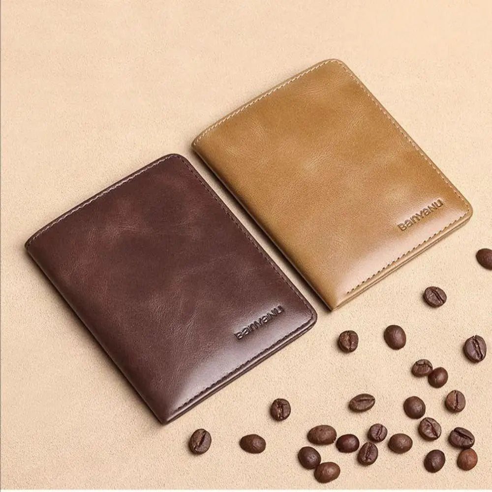 Vintage RFID Mini Wallet for Men – Slim Money Clip Card Holder RFID Slim Wallet HIP
