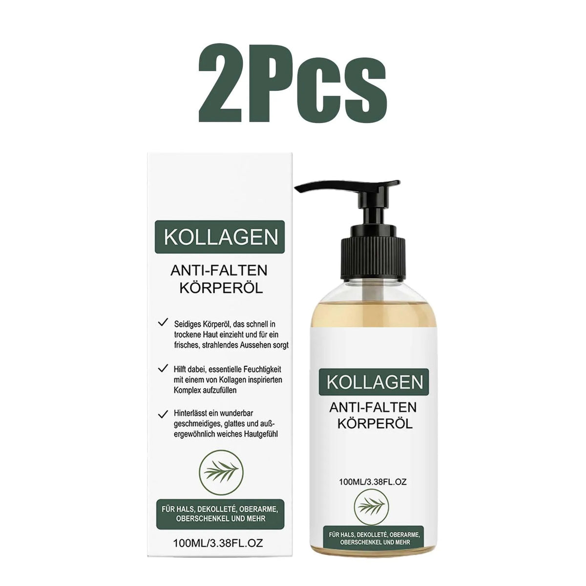 Collagen Firming Body Oil 100ml – Neck, Arms & Thighs Firming Body Oil HIP 2Pcs