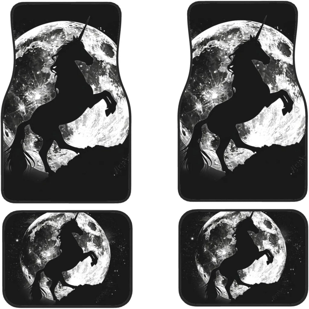 Unicorn Full Moon Car Floor Mats – 4-Piece Universal Set Car Floor Mats HIP black