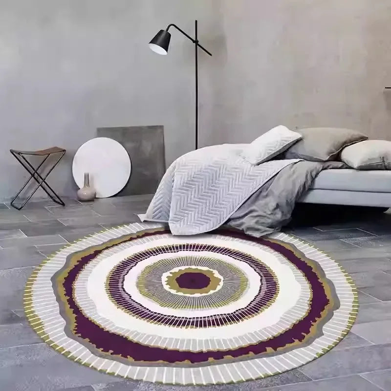 Nordic Round Rug – Anti-Slip Flannel Carpet | Home Décor Round Area Rug HIP