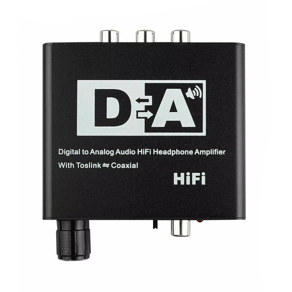 HiFi DAC Amp Digital To Analog Audio Converter RCA 3.5mm Jack Headphone Amplifier with Toslink Optical Coaxial Input Output HIP