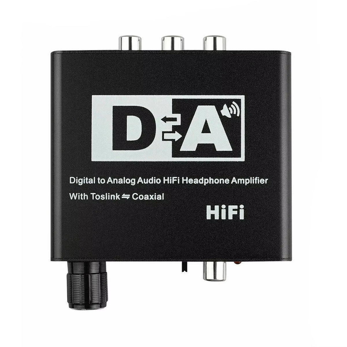 HiFi DAC Amp Digital To Analog Audio Converter RCA 3.5mm Jack Headphone Amplifier with Toslink Optical Coaxial Input Output HIP