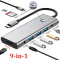 9-in-1 USB-C Docking Station | 4K60Hz HDMI & PD 100W USB-C Docking Station HIP 9-IN-1 with Button