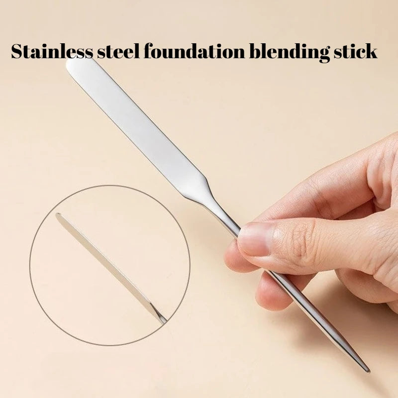 1Pcs Stainless Steel Dual Heads Makeup Toner Spatula Mixing Stick Foundation Cream Mixing Tool Cosmetic Make Up Accessories HIP