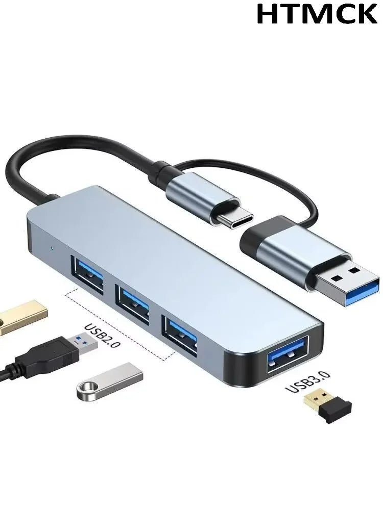 8 in 2 USB C Hub Multi Port Docking Station With USB3.0 SD TF Card Reader Adapter for Laptop Tablet Phone Office Daily Work HIP