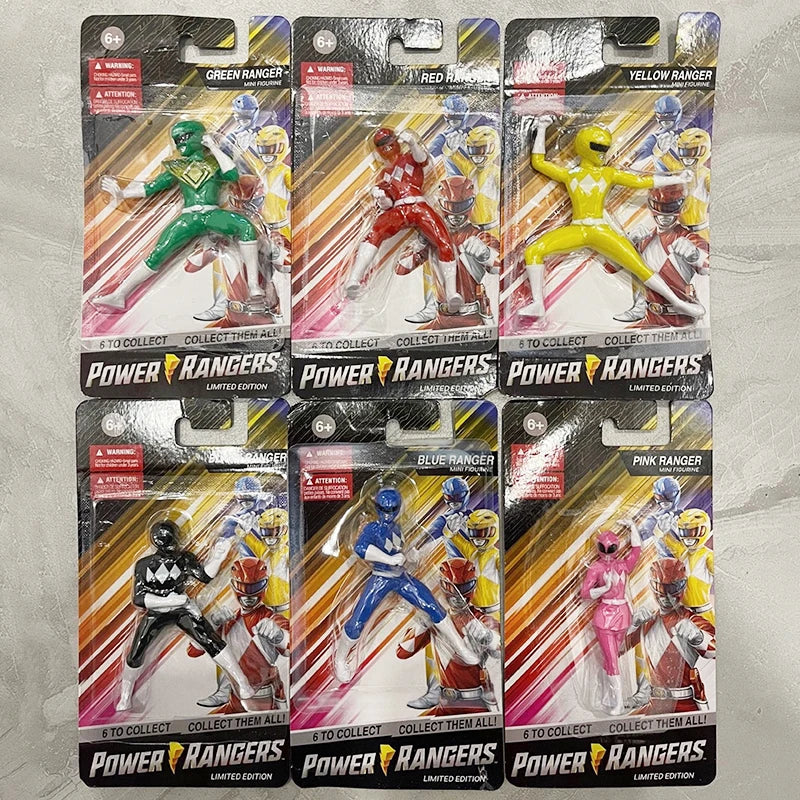 Hasbro Power Rangers 6-Piece PVC Action Figure Set | Official Action Figure Set HIP 6-Piece Set
