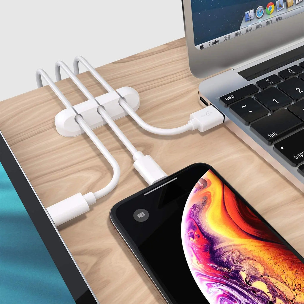 Silicone Desktop Cable Organizer Clips – Self-Adhesive Cable Management Clips HIP