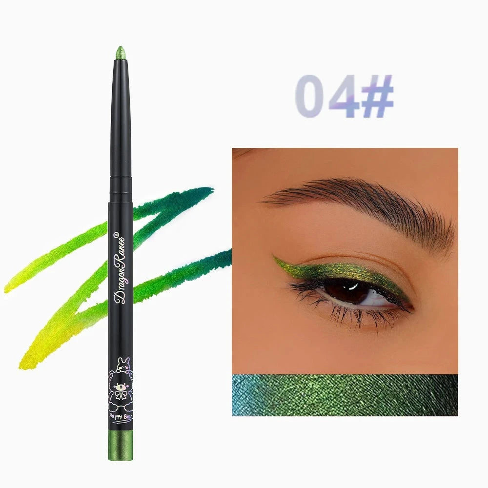 Pearlescent Aurora Eyeliner Pencil Waterproof Blue Purple Diamond Glitter Eye Shadow Metallic Chrome Lying Silkworm Eyes Makeup HIP 04