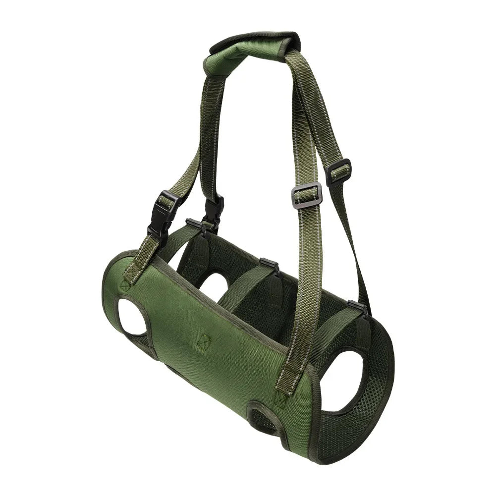 S-2XL Adjustable Padded Handle Strap Dog Lift Strap Elderly Disabled Dog Rehabilitation Walker Support Strap Pet Supplies HIP Military Green L