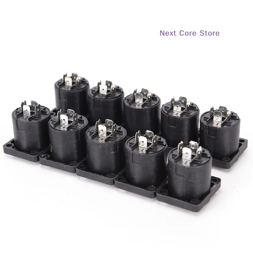 10-Pack Speakon 4-Pin Female Panel Socket Connectors Audio Connector HIP