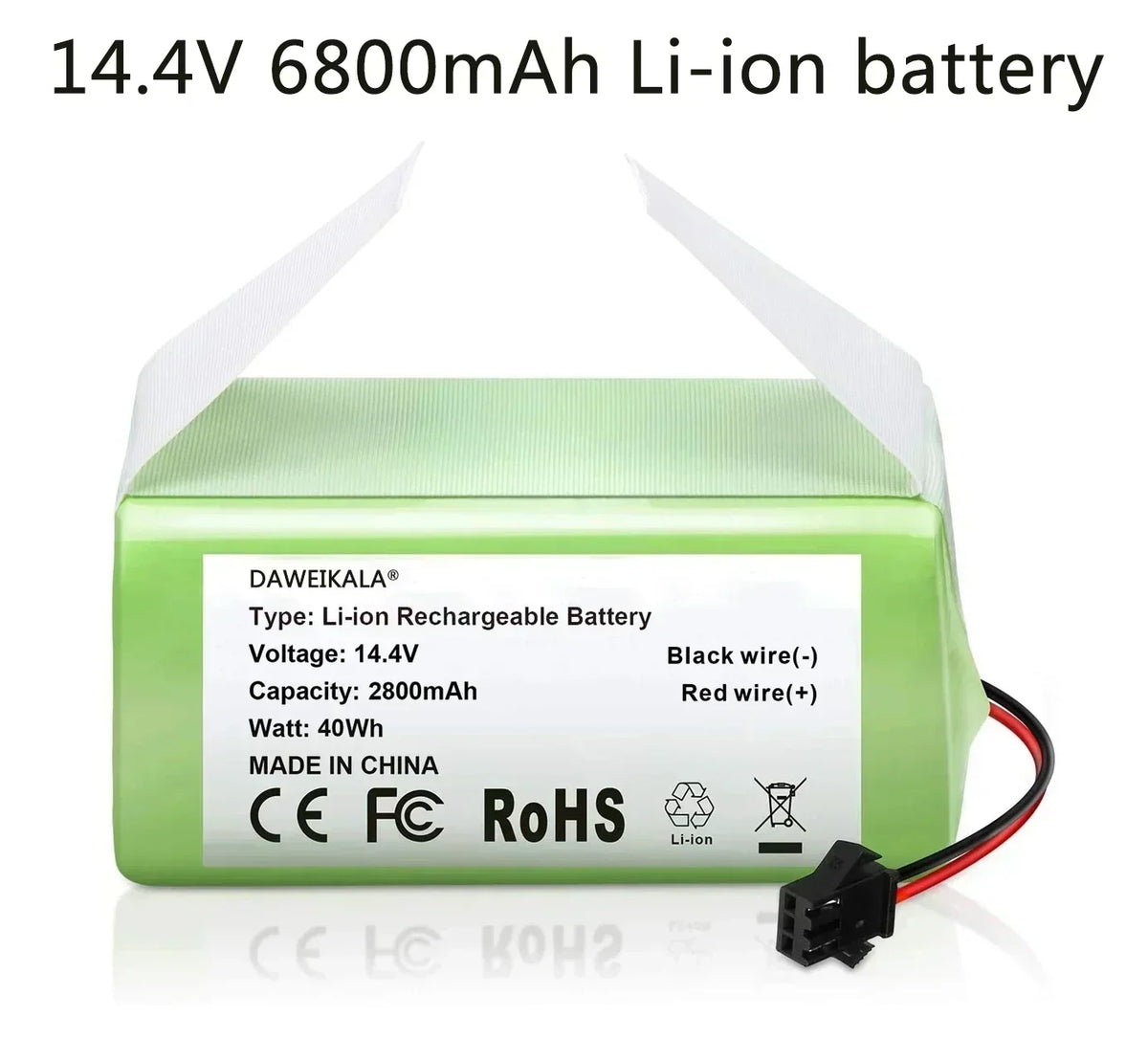 14.4V 6800mAh Li-Ion Battery for Shark Ion Robot RV700 RV720 RV750 Robot Vacuum Battery HIP