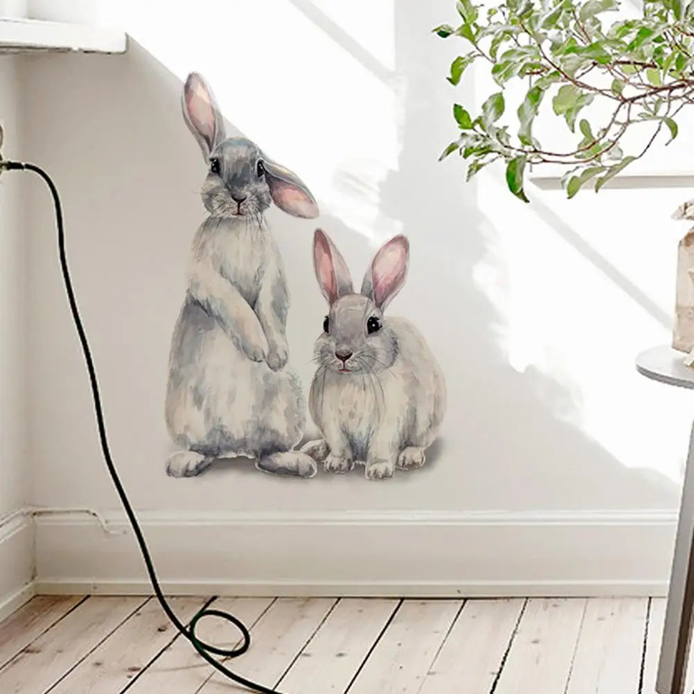 Easter Decor Easter Sticker Bunny Cartoon Wall Sticker Removable Wall Decor for Home Kindergarten Wall Sticker HIP