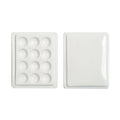 12-Grid White Porcelain Watercolor Paint Palette with Lid Paint Mixing Palette HIP 1PC