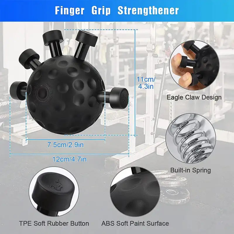 Finger Exerciser Hand Grip Strengthener – Rock Climbing Hand Grip Trainer HIP