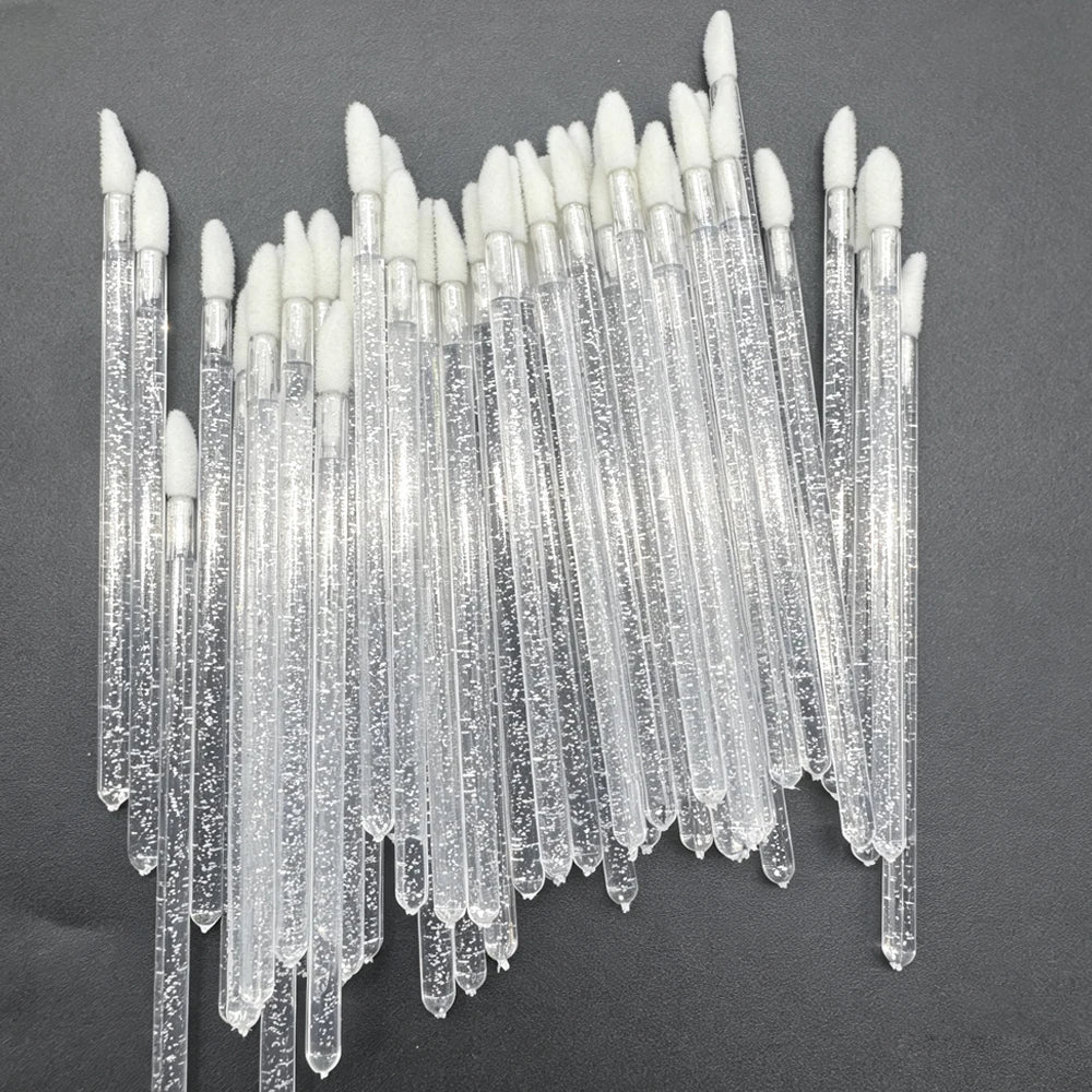 100-Pack Disposable Lip Brushes & Lash Spoolie Wands Disposable Makeup Wands HIP