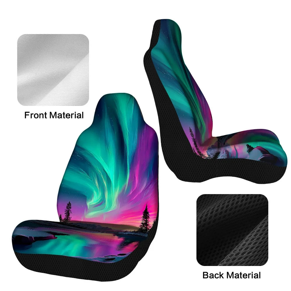 Christmas Aurora Car Seat Covers – Universal Fit, Set of 2 Car Seat Covers HIP