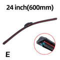 Car Windshield Wiper Blades Universal Water Repellent Wiper Blades Soft Double Layer Rubber Frameless Bracketless Car Wipers HIP 24 inch 600mm