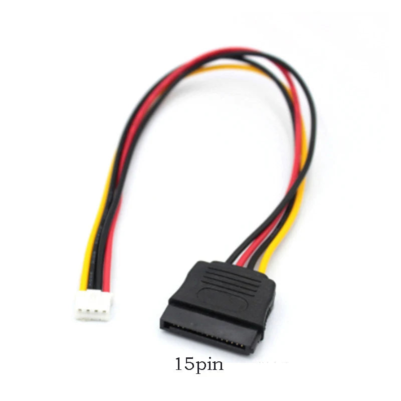 PH2.0 4-Pin to SATA 15-Pin Power Cable for ITX Builds PC Power Cable Adapter HIP